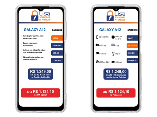 Smartphone com Precificador Digital